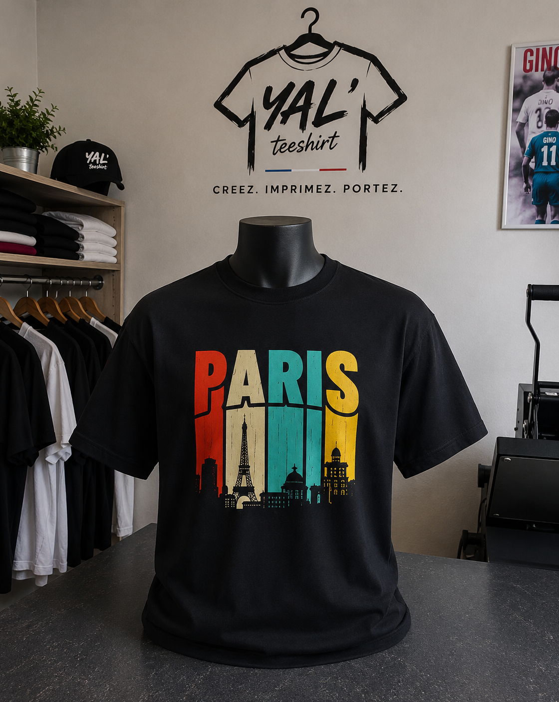 T-shirt PARIS – Skyline Vintage