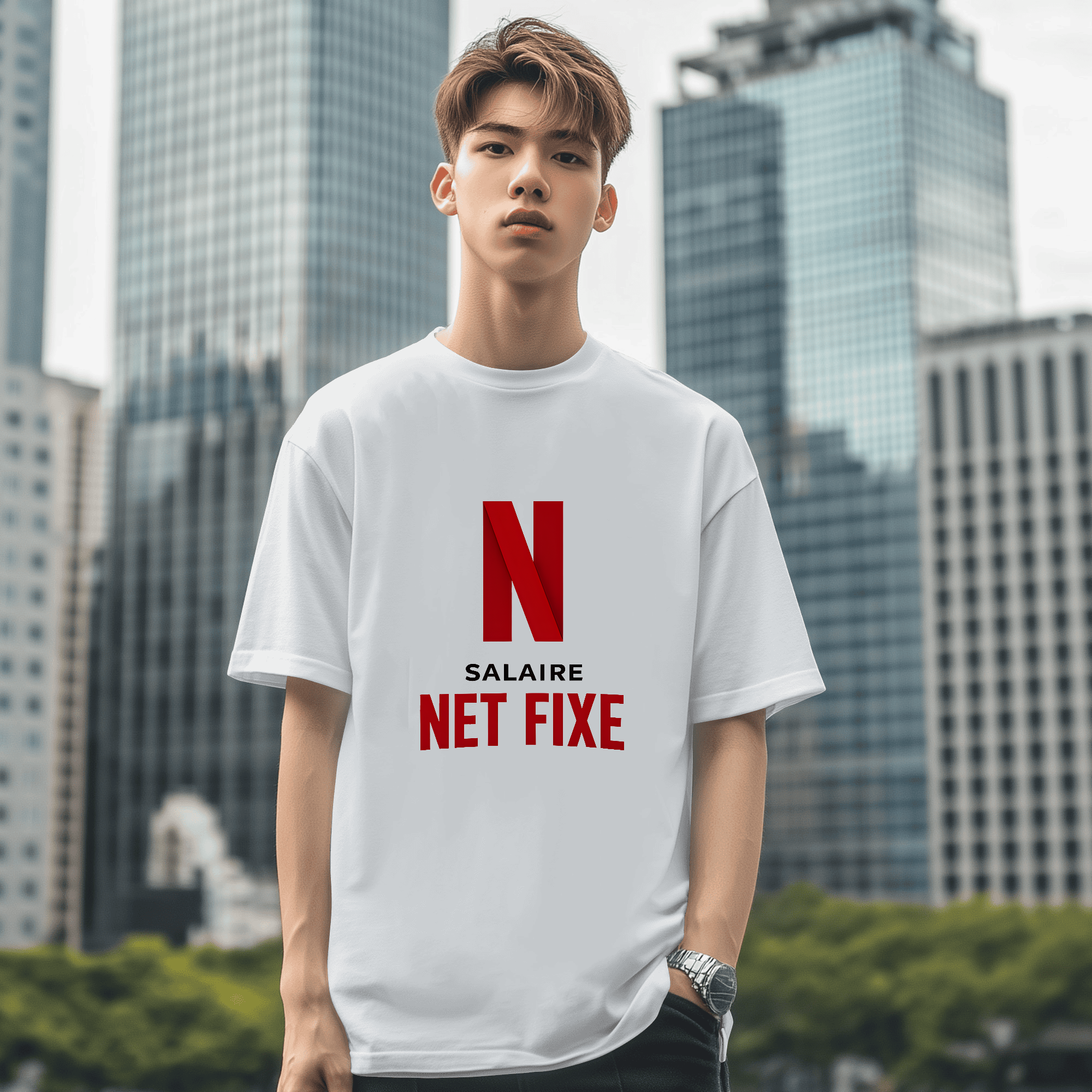 T-shirt SALAIRE NET FIXE - NETFLIX