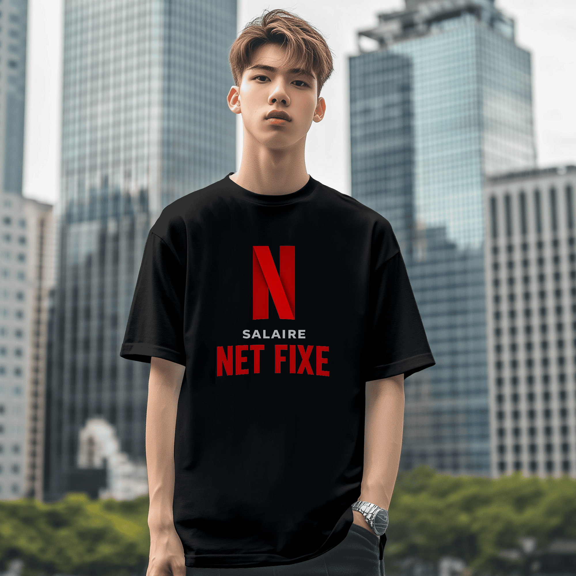 T-shirt SALAIRE NET FIXE - NETFLIX