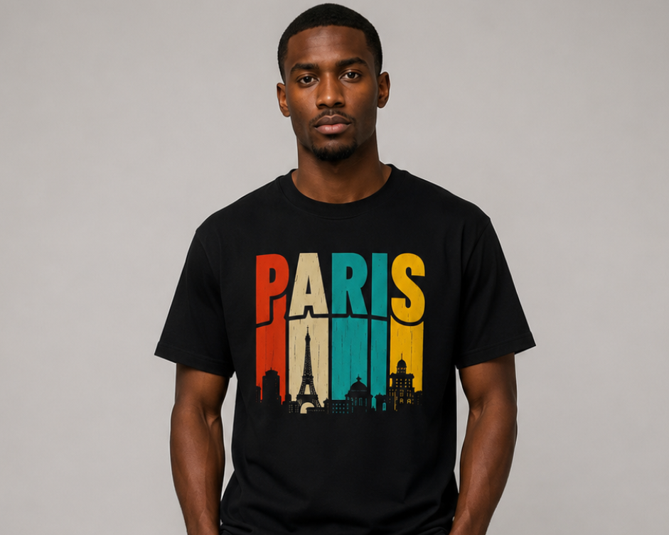 T-shirt PARIS – Skyline Vintage