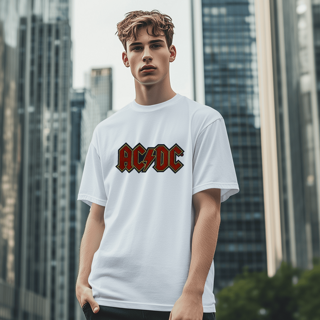 T-shirt ACDC effet tissu