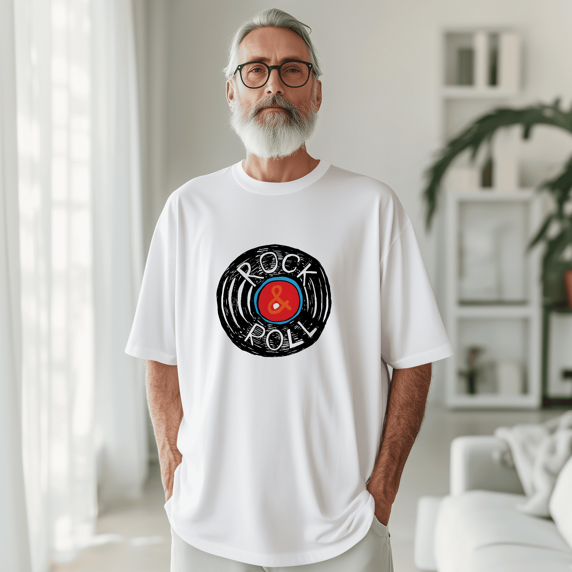 T-shirt Vinyle ROCK & ROLL